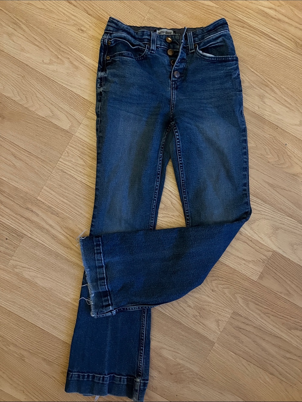 Smith & Rogue Button Fly Dark Blue Women's Denim Jeans Sz 26x30